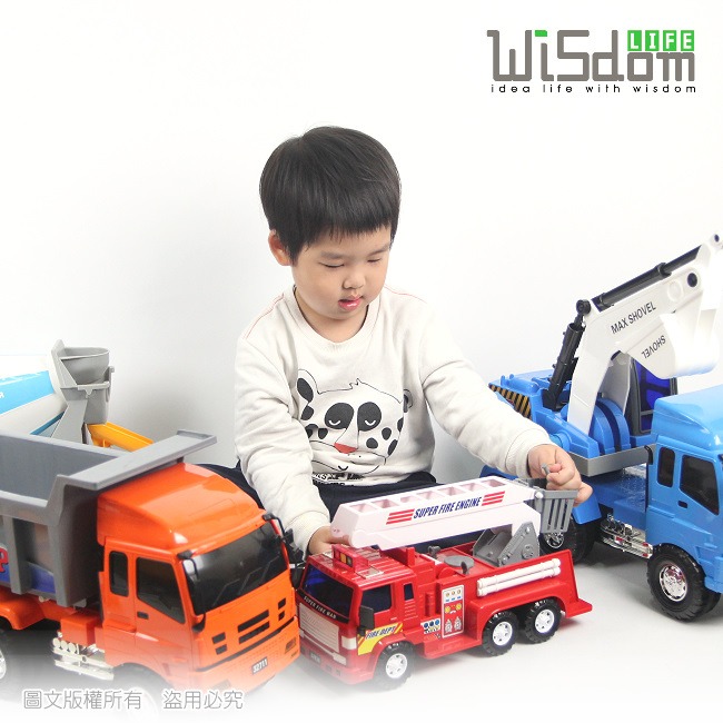 【Wisdom Life】WISDOM 仿真磨輪動力車系列-大型拖車(聯結車)加跑車組合 台灣商品檢驗合格-細節圖9