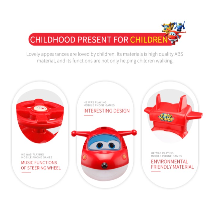 【Wisdom Life】SUPER WINGS 兒童音樂助步車-杰特(紅) 台灣商品檢驗合格-細節圖3