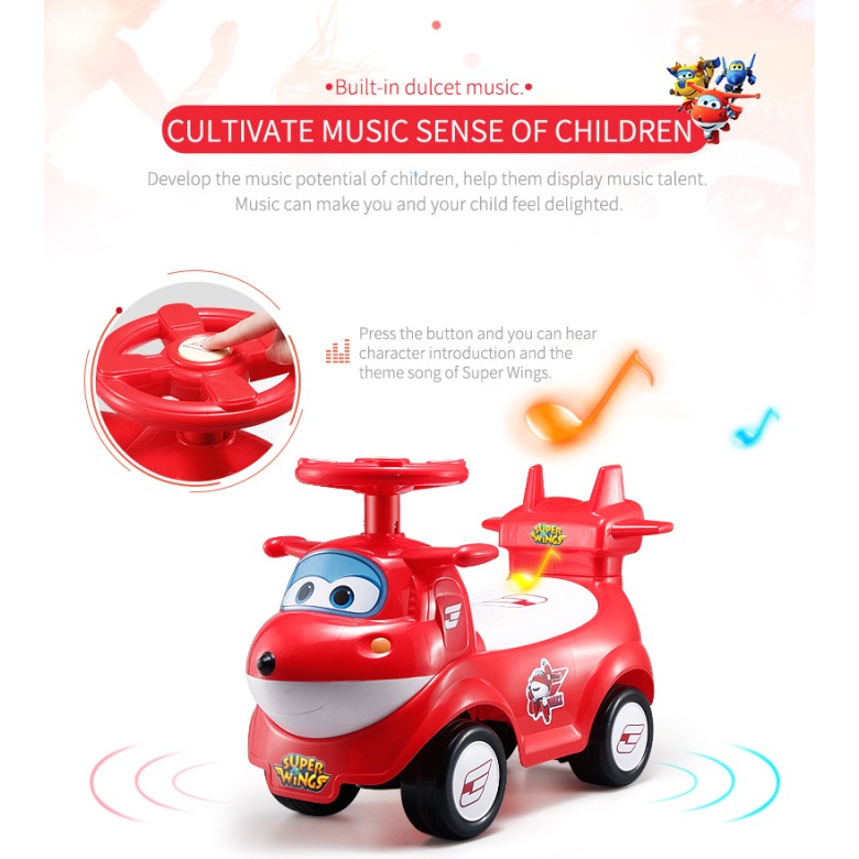 【Wisdom Life】SUPER WINGS 兒童音樂助步車-杰特(紅) 台灣商品檢驗合格-細節圖7