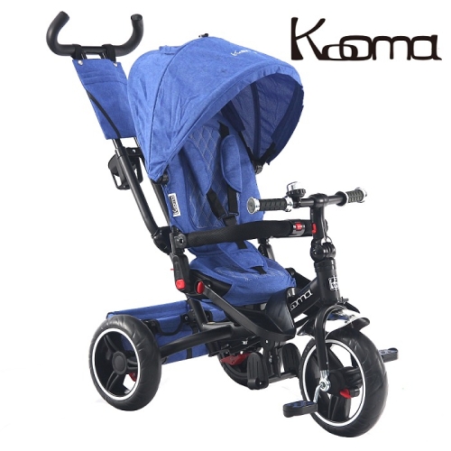 【Wisdom Life】KOOMA 7in1 漸進式兒童三輪車-牛仔藍，台灣CNS檢驗合格