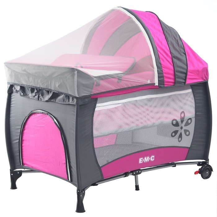 【Wisdom Life】EMC 雙層安全嬰兒床(具遊戲功能)遊戲床附贈尿台、遮光罩與蚊帳，台灣CNS檢驗合格-細節圖2
