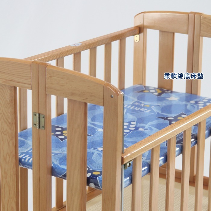 【Wisdom Life】MIT台灣製造 實木製收折嬰兒中床(折合床)，可加購棉質床墊-細節圖9