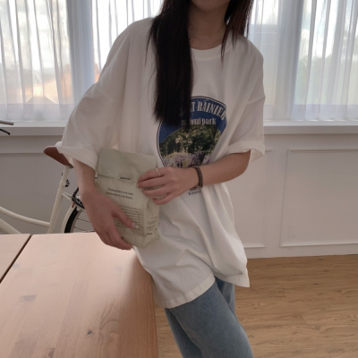 Beforesunrise-ins風景大Tee(男女皆可)(3Colors)-細節圖2