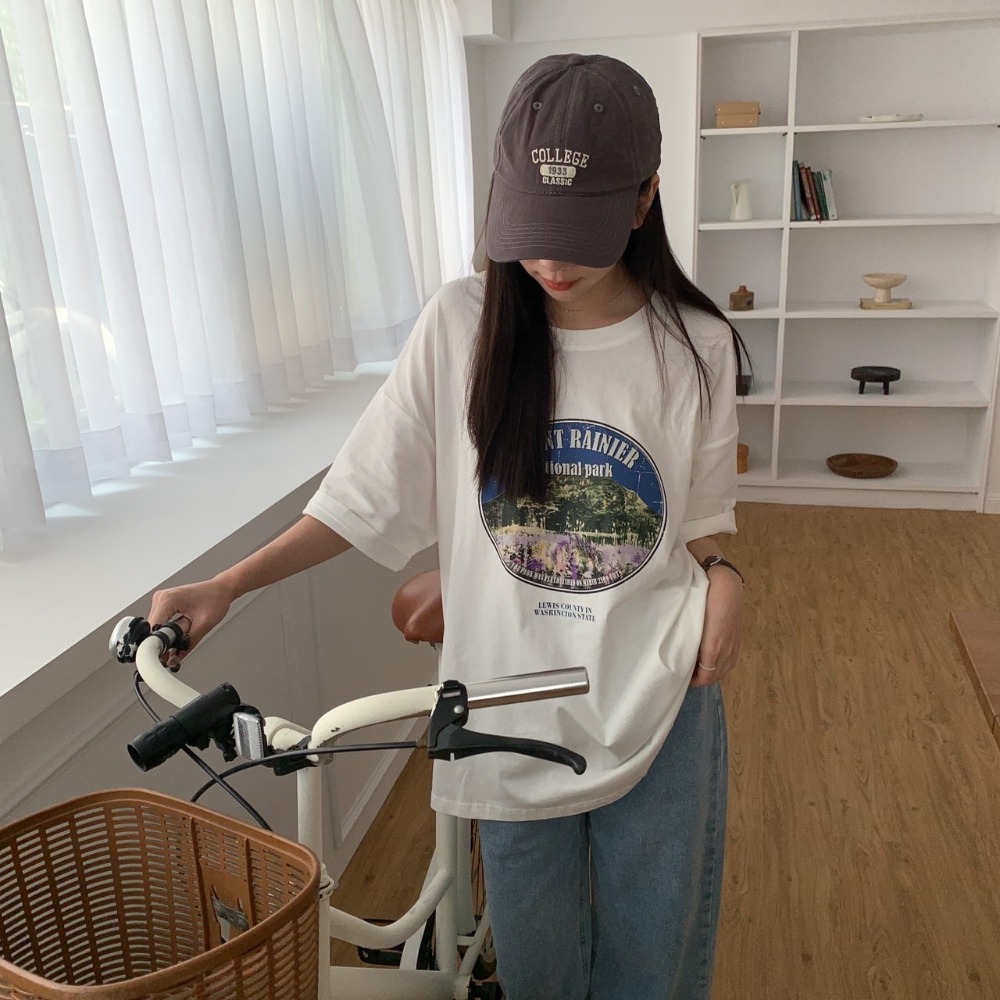 Beforesunrise-ins風景大Tee(男女皆可)(3Colors)-細節圖3