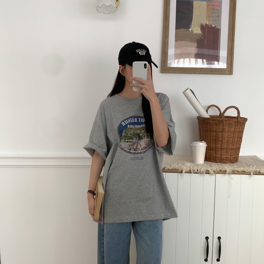 Beforesunrise-ins風景大Tee(男女皆可)(3Colors)-細節圖4