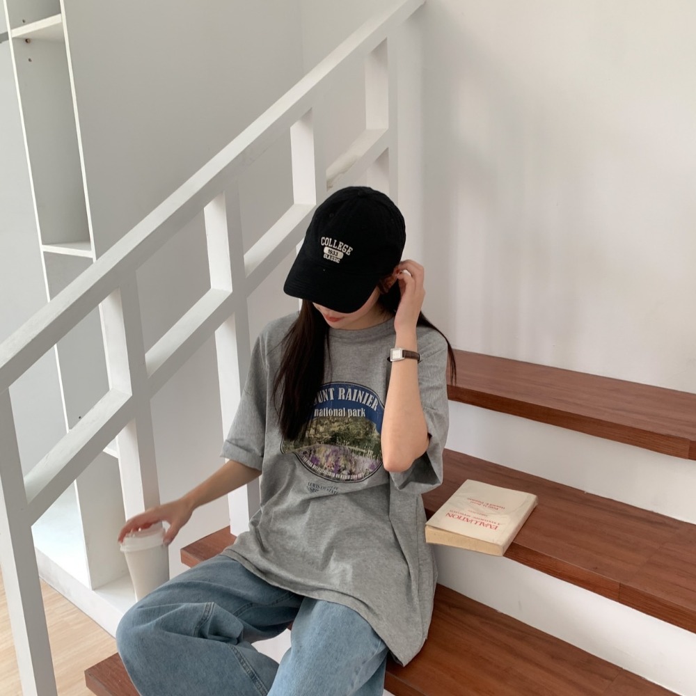 Beforesunrise-ins風景大Tee(男女皆可)(3Colors)-細節圖6