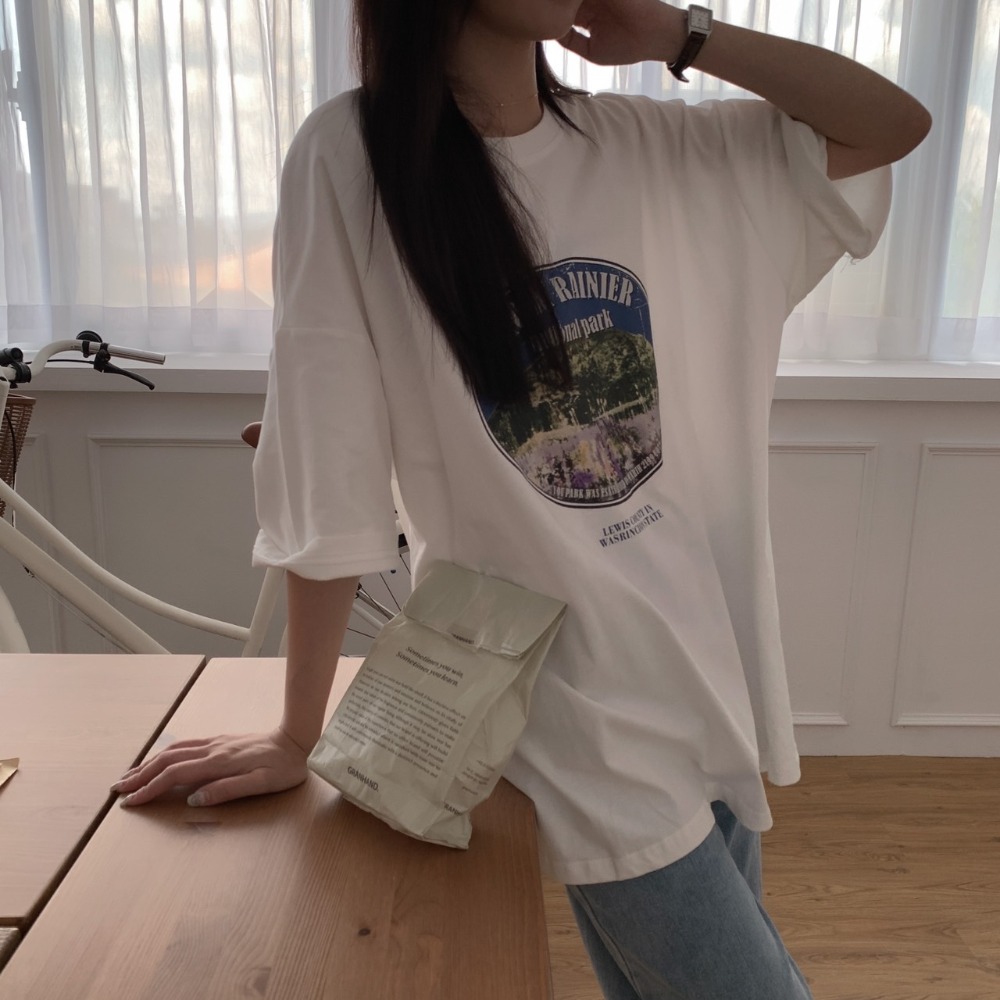 Beforesunrise-ins風景大Tee(男女皆可)(3Colors)-細節圖9