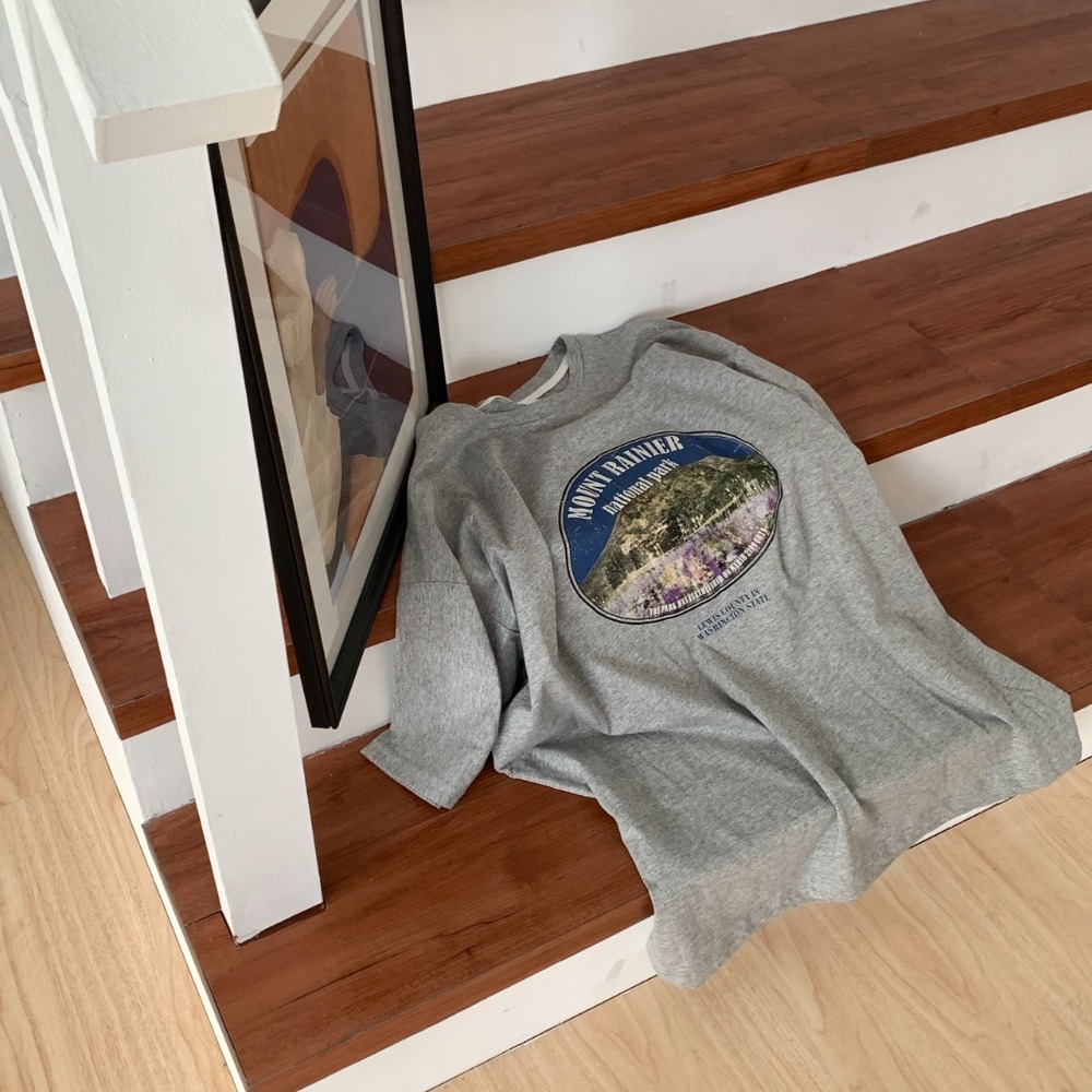 Beforesunrise-ins風景大Tee(男女皆可)(3Colors)-細節圖10