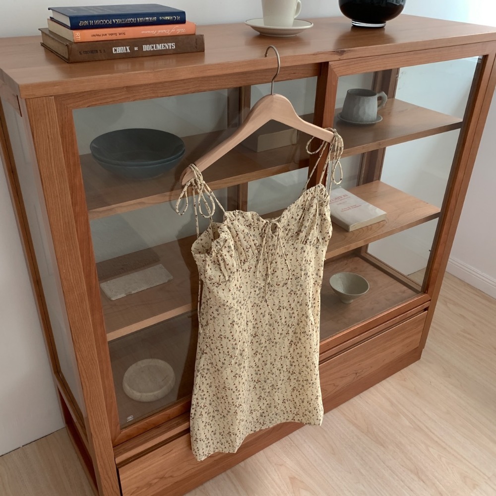 Beforesunrise-法式碎花綁帶洋(2Colors)-細節圖11