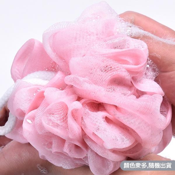 可掛單色起泡綿綿球沐浴球 盥洗用品【顏色隨機出貨】-細節圖2