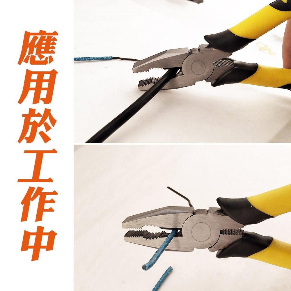 【台灣現貨】8吋 日式鋼絲鉗 200mm 膠柄 鋼絲鉗 老虎鉗-細節圖5
