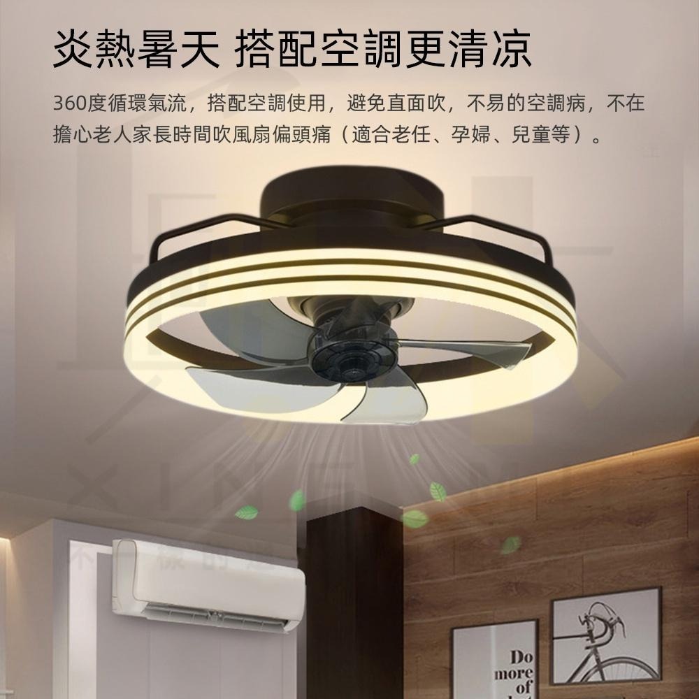 【XINGMU 興沐】北歐廣角搖頭隱形吊扇燈 dc吸頂吊扇 智能隱形風扇燈 臥室照明吹風一體風扇 大風力更靜音 保固一年-細節圖6