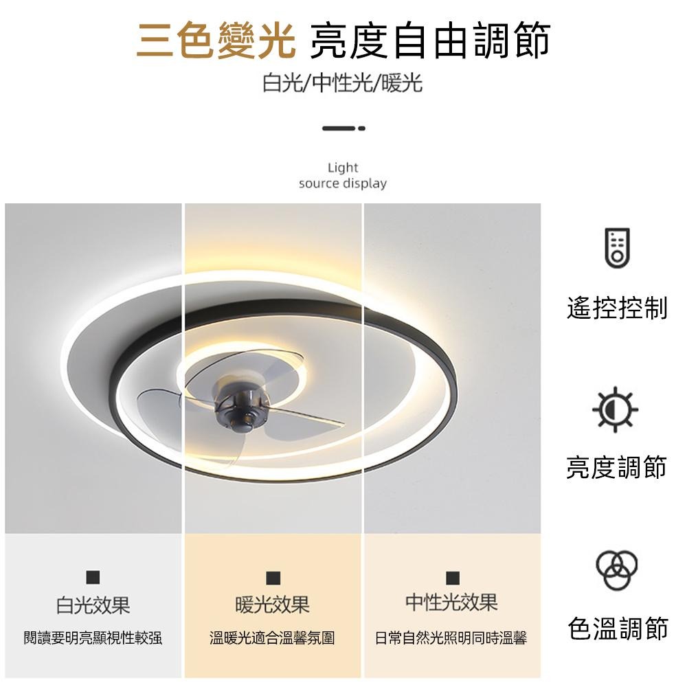 【XINGMU 興沐】臥室超薄吸頂風扇燈 隱形天花板壁掛風扇 APP智能led燈扇 吸頂燈吊扇燈 現代簡約質感循環扇-細節圖4
