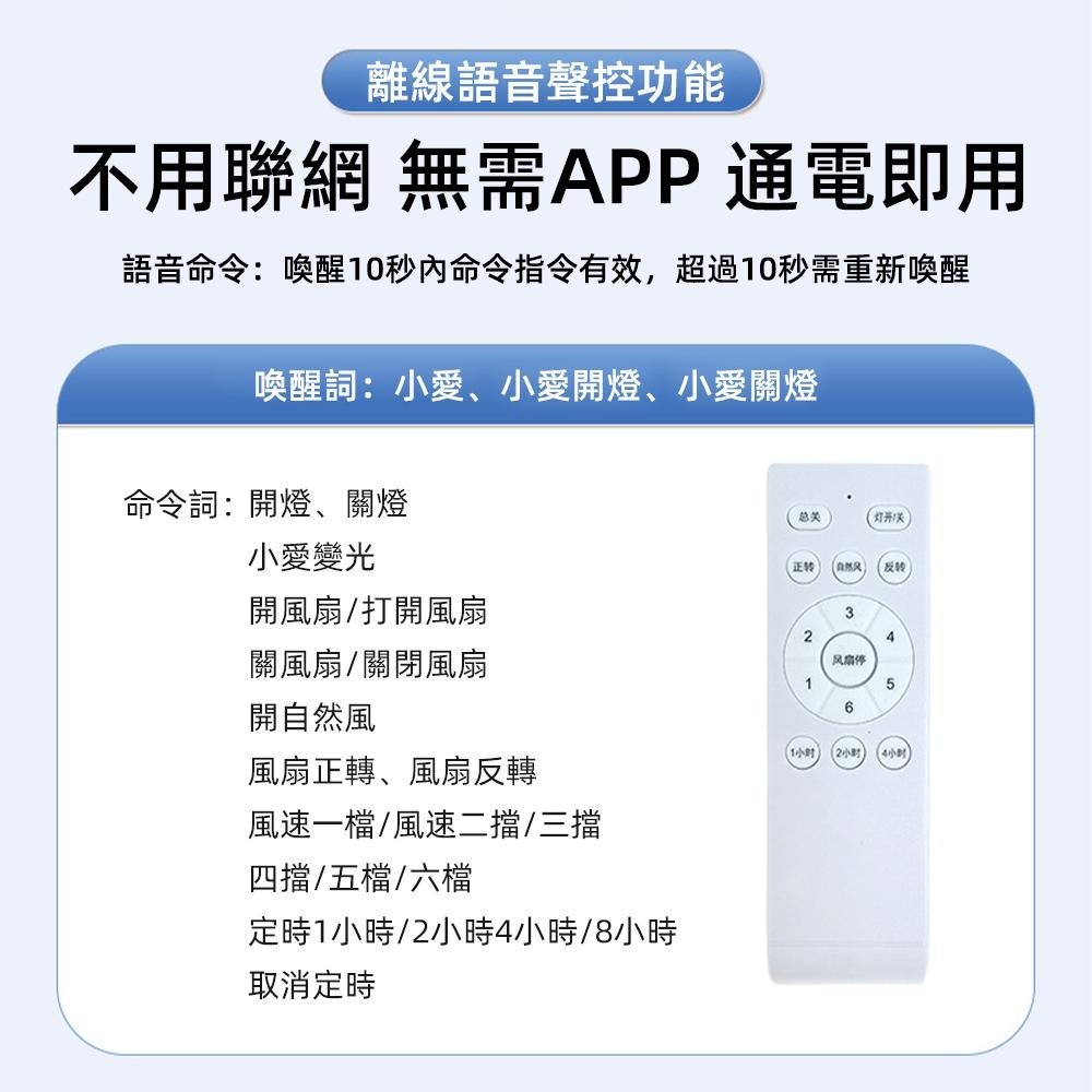【XINGMU 興沐】52吋家用變頻大風力吸頂燈新款復古智能吊扇燈餐廳客廳臥室風扇燈- A5001-細節圖4