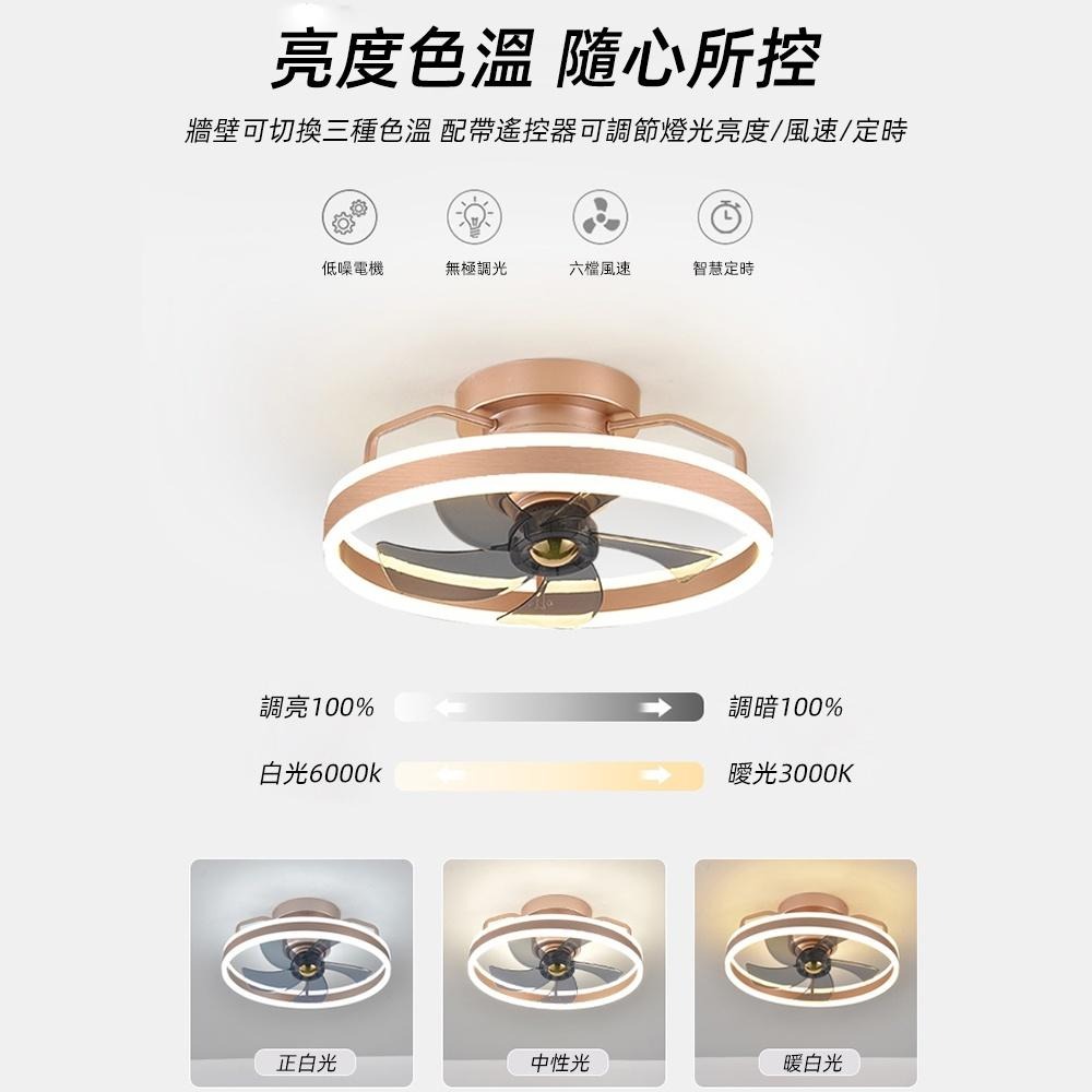 【XINGMU 興沐】現代簡約搖頭風扇燈 LED智能輕奢吸頂吊扇燈 臥室客廳家用吊燈風扇一體燈 6擋大風力72W高亮度-細節圖8