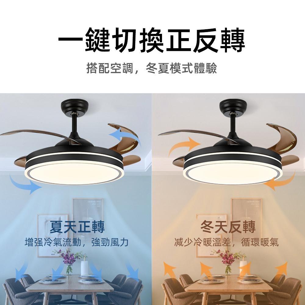 【XINGMU 興沐】48吋臥室風扇燈 客廳吊扇燈 一體隱形客餐廳家用輕奢簡約現代吊燈 dc變頻電扇燈 風扇 電風扇-細節圖4