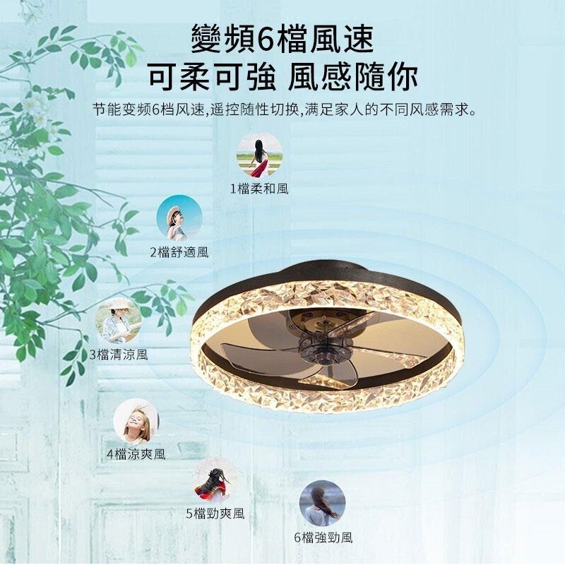 【XINGMU 興沐】北歐吸頂吊扇燈 臥室客廳隱形風扇燈 家用變頻正反轉LED吊扇燈 帶電風扇吊燈吊扇 72W大風力現貨-細節圖5