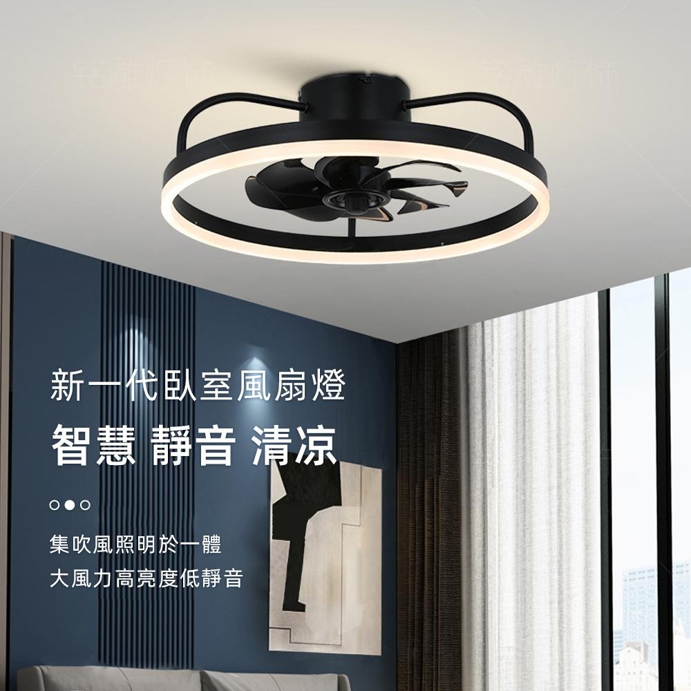 【XINGMU 興沐】新品臥室吊扇燈 現代簡約壁掛風扇燈 餐廳網紅個性極簡吊扇 創意主臥房間靜音風扇吸頂燈 7扇葉大風力-細節圖4
