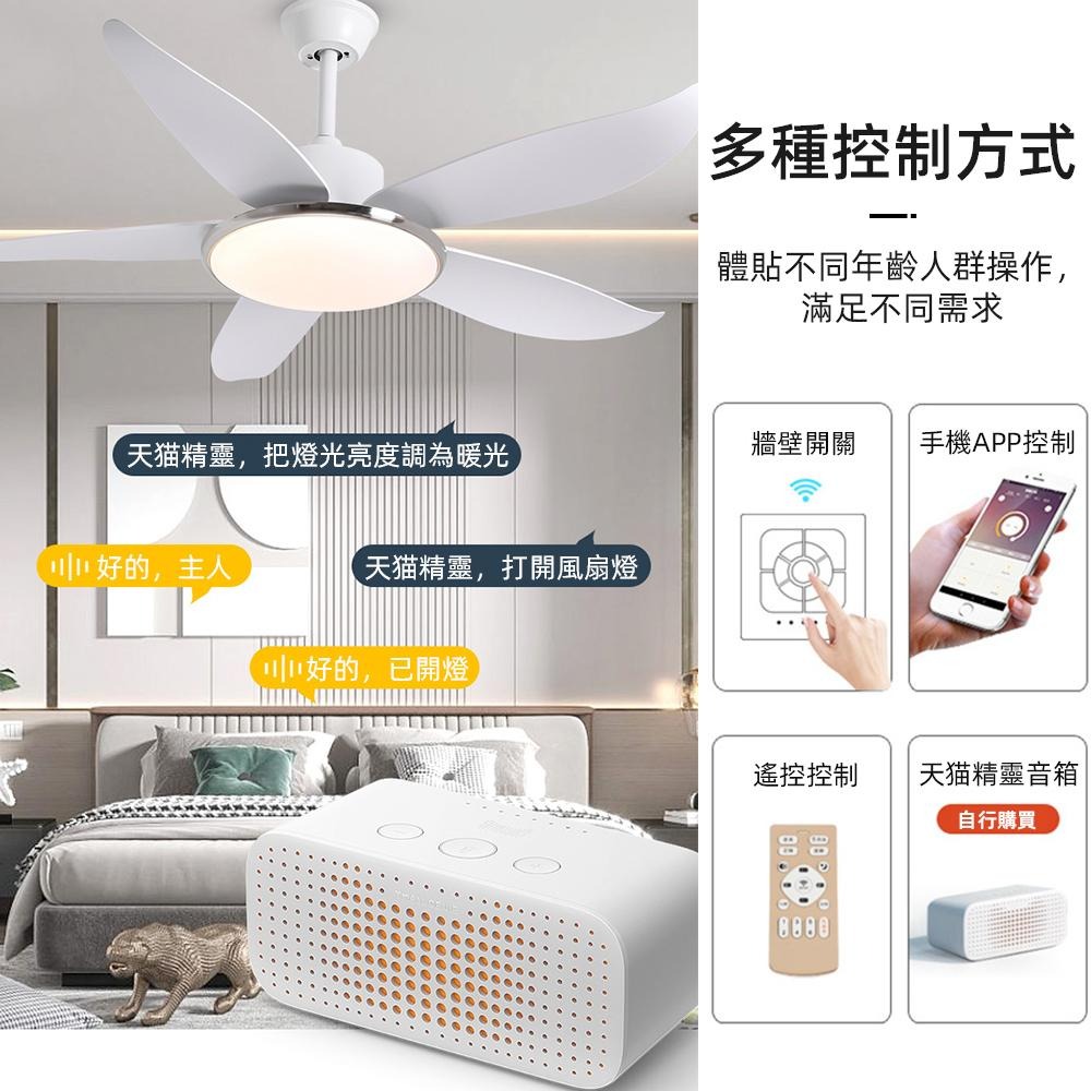 【XINGMU 興沐】美式風扇燈 個性52吋吊扇燈客廳臥室創意風扇led鐵藝燈 電扇燈-細節圖5