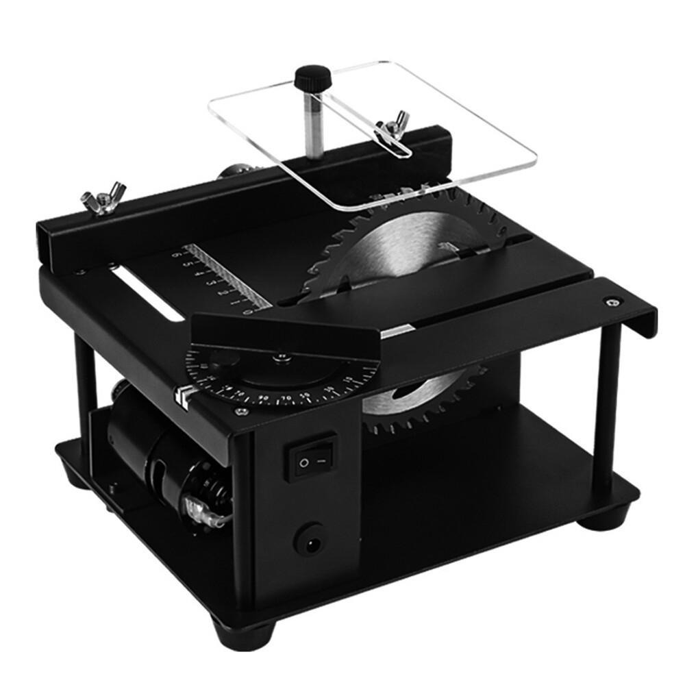 【新品上市】110V多功能微型迷你小檯鋸 DIY模型精密文玩磨具切割機 小型電磨機 玉石打磨機雕刻機 木工電鋸 小台鋸-細節圖2