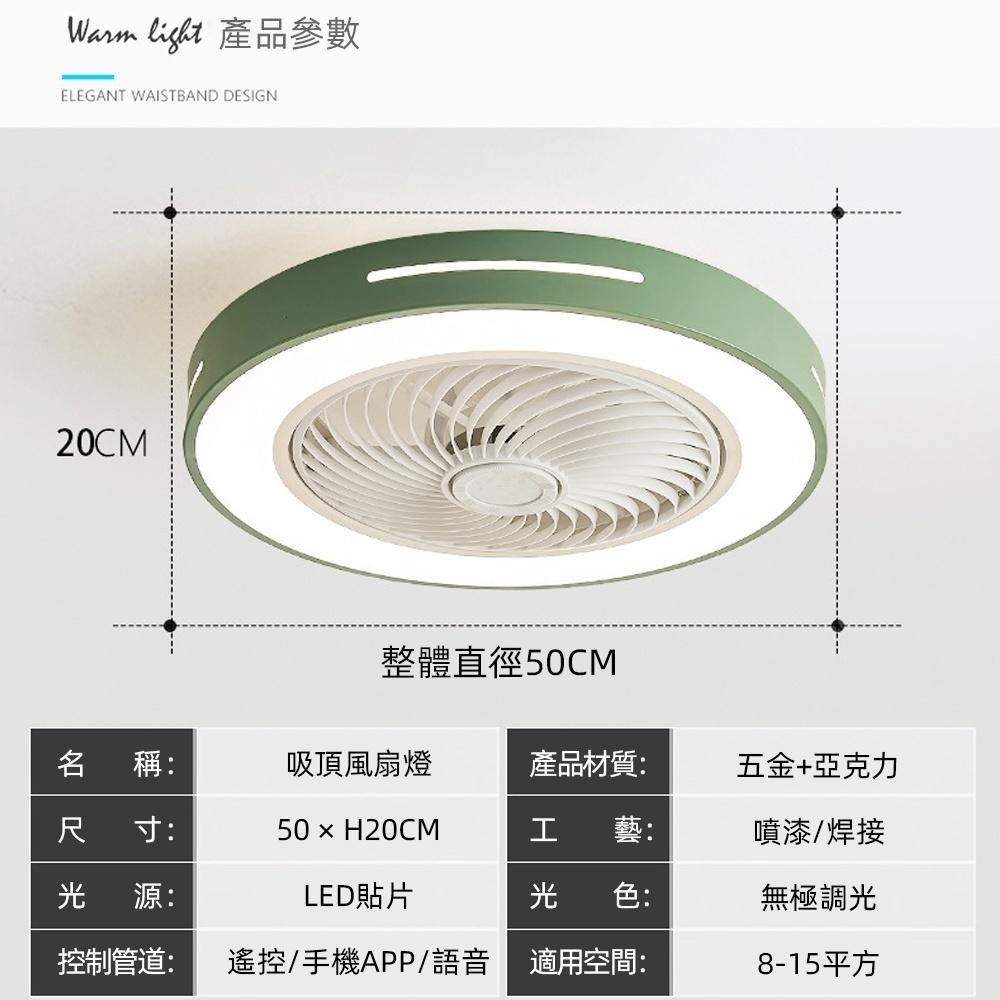 【XINGMU興沐】北歐臥室吊扇燈客廳燈超薄隱形餐廳變頻電扇燈 DC風扇燈 大風力 更靜音 導風輪 多功能110V吸頂燈-細節圖4