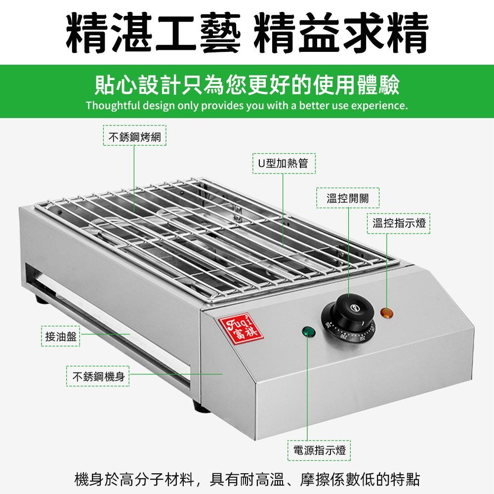 【Juyoo聚優】營業用烤肉爐【10倍蝦幣回饋】電熱無煙燒烤爐 電烤爐 商用電燒烤爐 烤香腸 電熱爐 一年保固-細節圖3