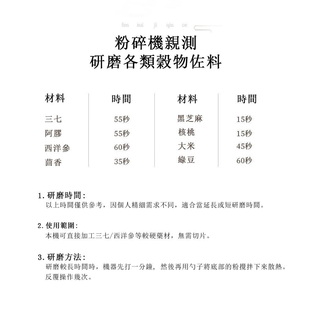 現貨一日達 電動磨粉機110V 打粉機 粉碎機 搖擺式研磨機 打粉機 中藥材研磨機 一年保固 當天出貨-細節圖9