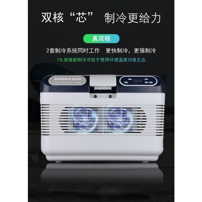 【聚優家電】車載冰箱 12V/24V/110V車家兩用大貨車冷藏箱 迷你小冰箱 12L數顯雙核製冷箱 恆溫箱 保溫箱-細節圖7