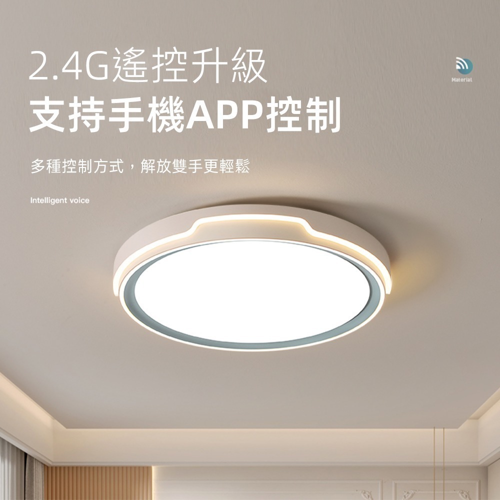 【興沐燈飾】現貨🔥 臥室led吸頂燈 現代極簡房間網紅爆款燈具 手機智慧坪板燈 天花板隱形吸頂燈 超亮全光譜防藍光-細節圖3