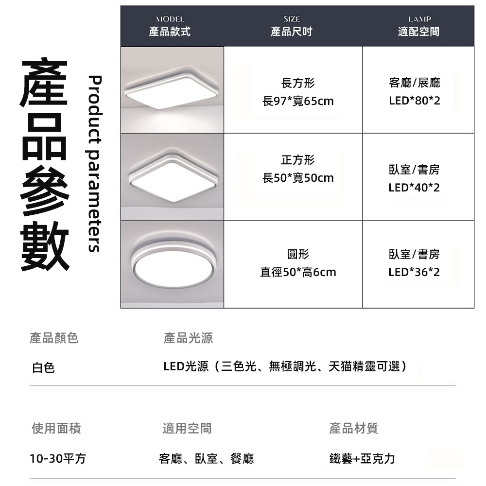 【興沐燈飾】全光譜護眼吸頂燈 led吸頂燈圓形吸頂燈 簡約現代大氣客廳燈 臥室燈房間燈書房燈飾-細節圖5