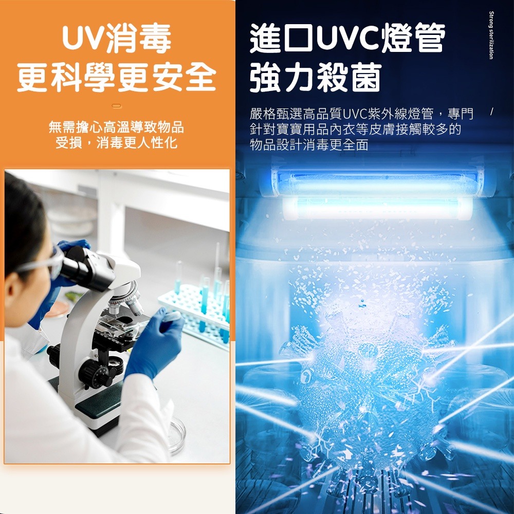 【新北現貨】智慧消毒機 110V嬰兒餐具消毒櫃（紫外線雙管/暖風烘乾）內衣褲消毒烘幹機 美妝工具消毒器-細節圖6