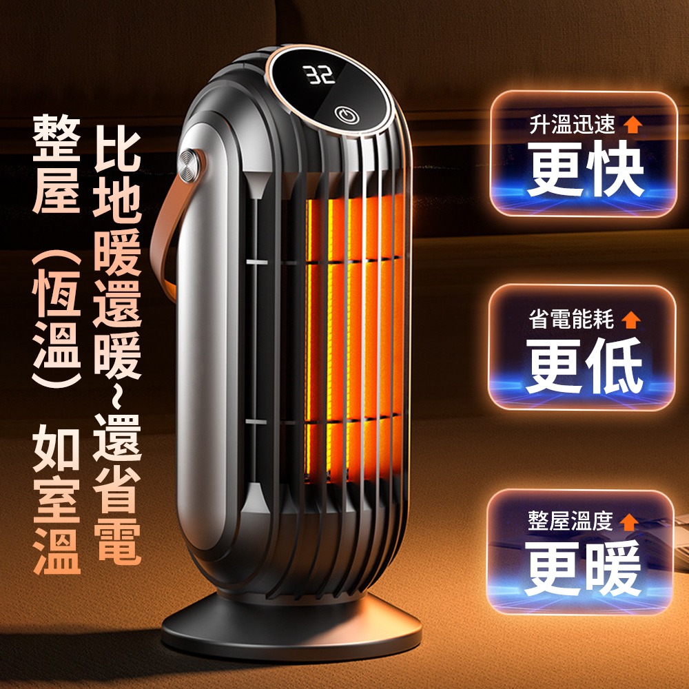 智慧觸屏暖風機 PTC陶瓷加熱熱暖器 家用取暖器立式大功率速熱 交換禮物 聖誕節禮物 電熱器 遠程遙控烘鞋器-細節圖2