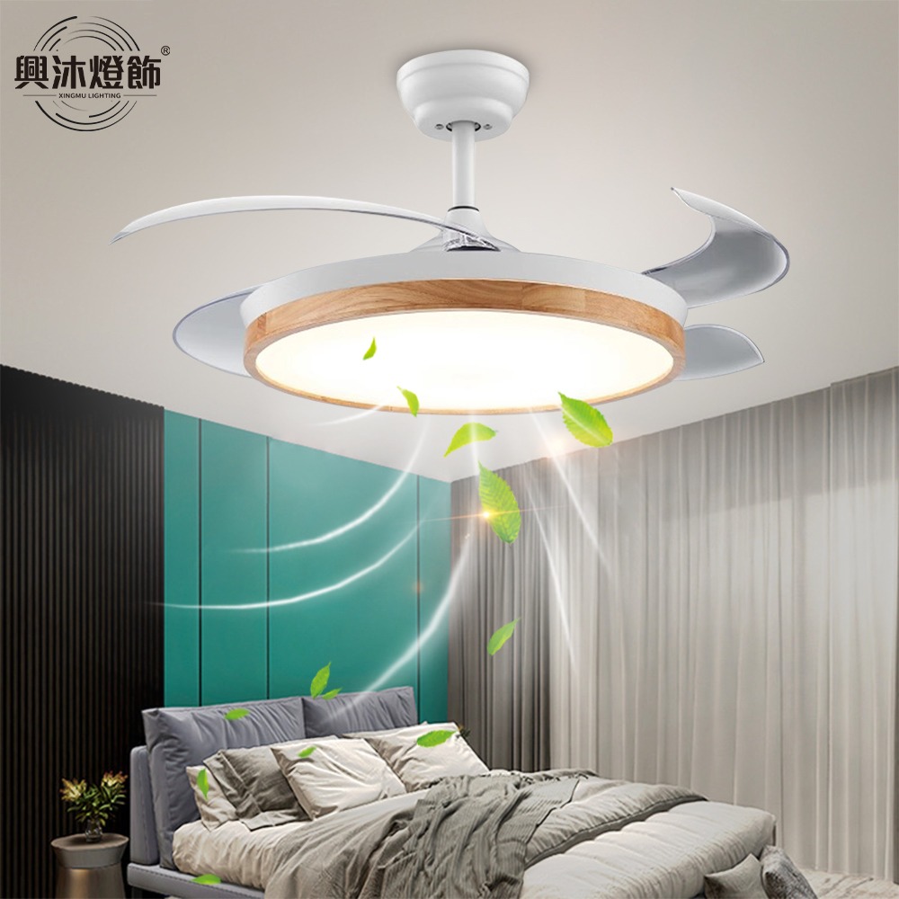 【XINGMU 興沐】吊扇燈 變頻風扇燈 客廳餐廳隱形吊扇電扇 家用led帶電風扇 48時遙控吸頂風扇-細節圖3