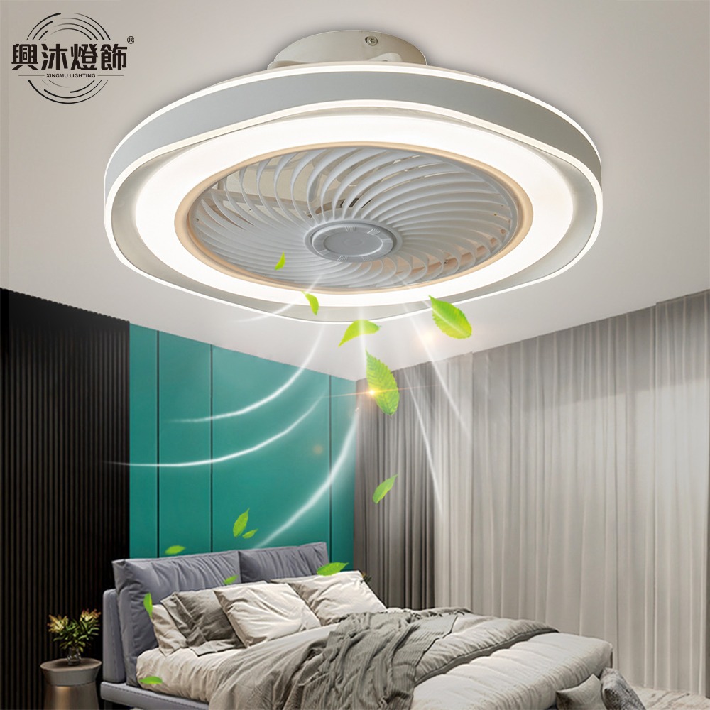【XINGMU 興沐】現貨吊扇燈 臥室吸頂風扇燈 led吸頂燈吊扇 吊燈電風扇 定時電風扇 隱形吊扇燈 變頻循環扇-細節圖3