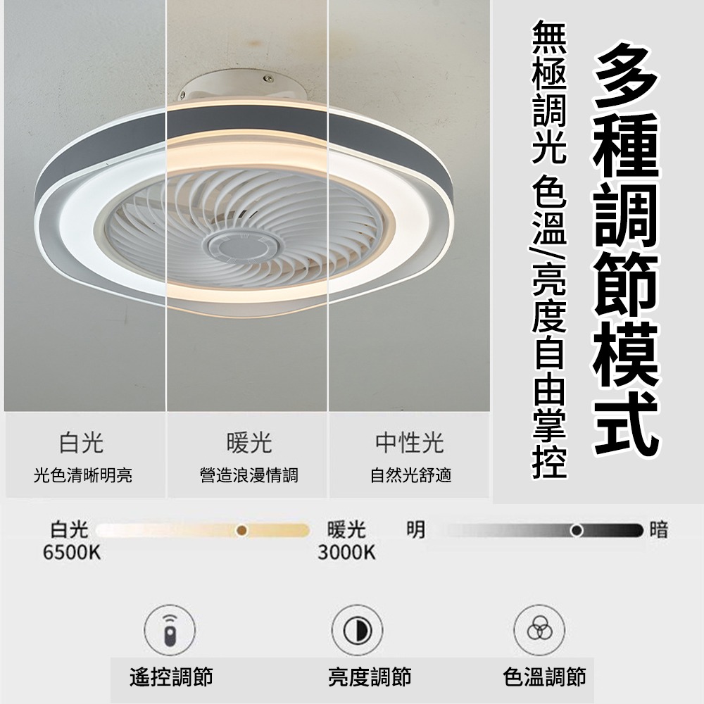【XINGMU 興沐】現貨吊扇燈 臥室吸頂風扇燈 led吸頂燈吊扇 吊燈電風扇 定時電風扇 隱形吊扇燈 變頻循環扇-細節圖7