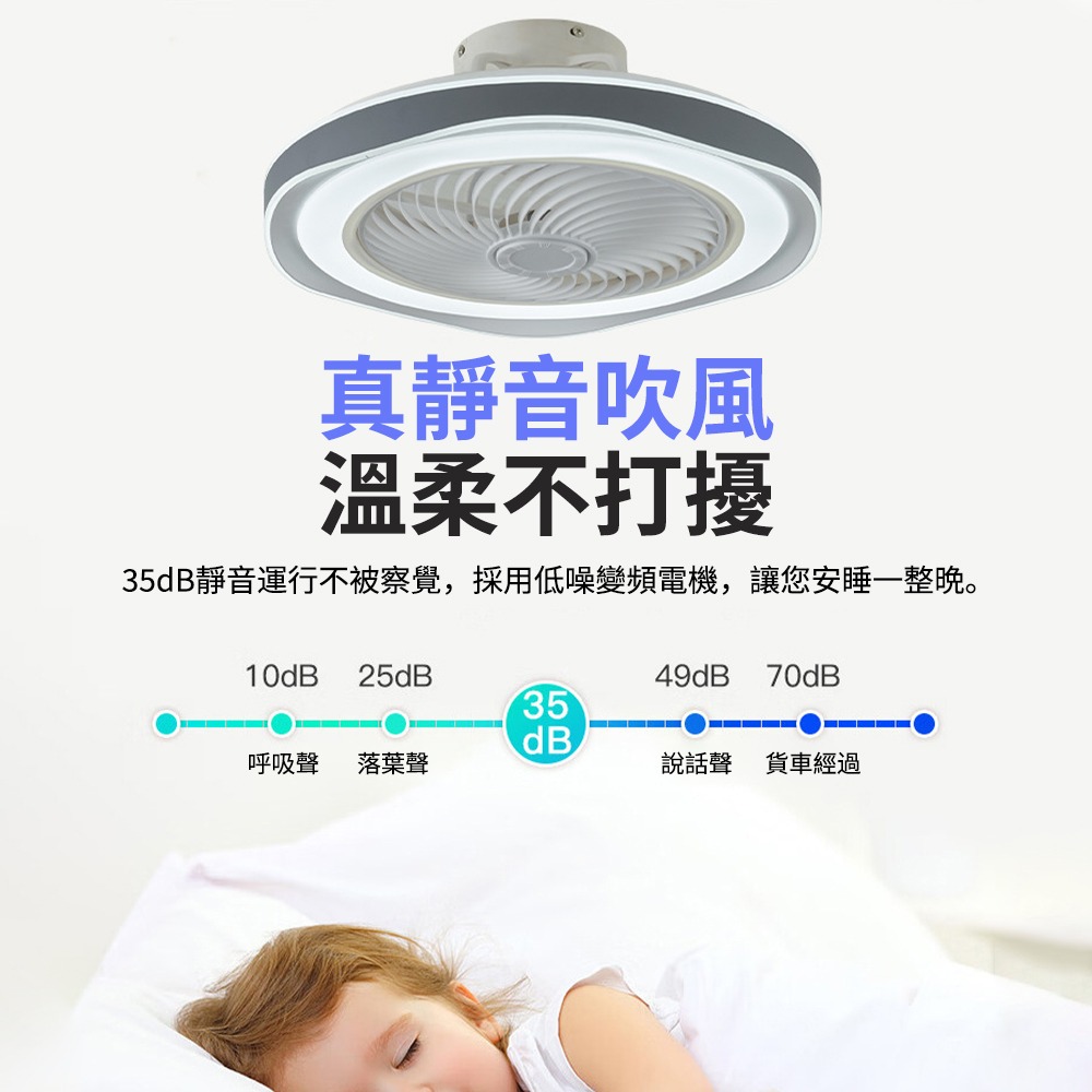 【XINGMU 興沐】現貨吊扇燈 臥室吸頂風扇燈 led吸頂燈吊扇 吊燈電風扇 定時電風扇 隱形吊扇燈 變頻循環扇-細節圖10