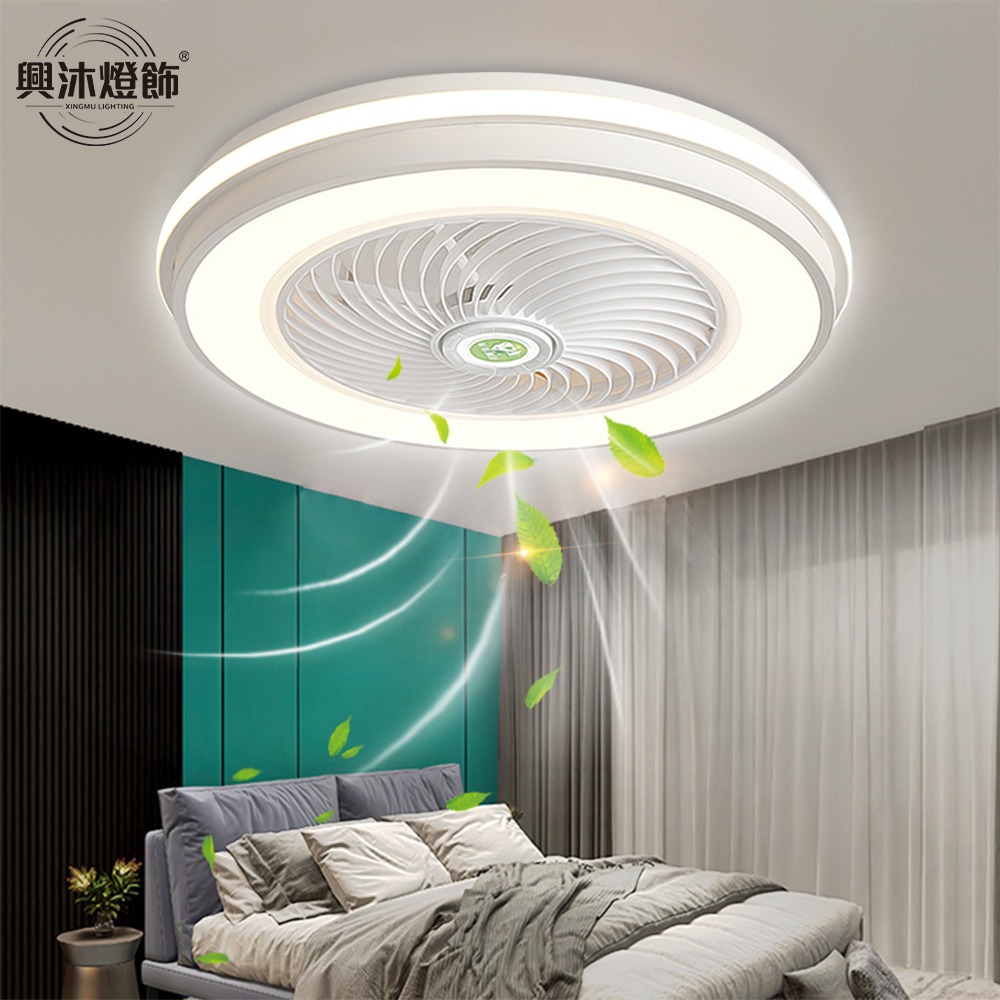 【XINGMU 興沐】現貨燈led吊扇燈  臥室燈 吸頂燈 客廳簡約壁掛風扇 風扇加亮款144W吊燈 多功能智慧吊扇吊燈-細節圖4