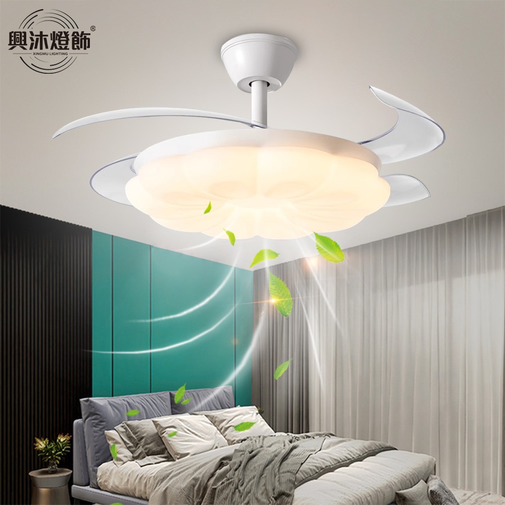【XINGMU 興沐】臺灣現貨48吋隱形吊扇燈  客廳吊燈風扇吊扇 家用led吸頂燈風扇 輕奢變頻靜音風扇燈-細節圖3