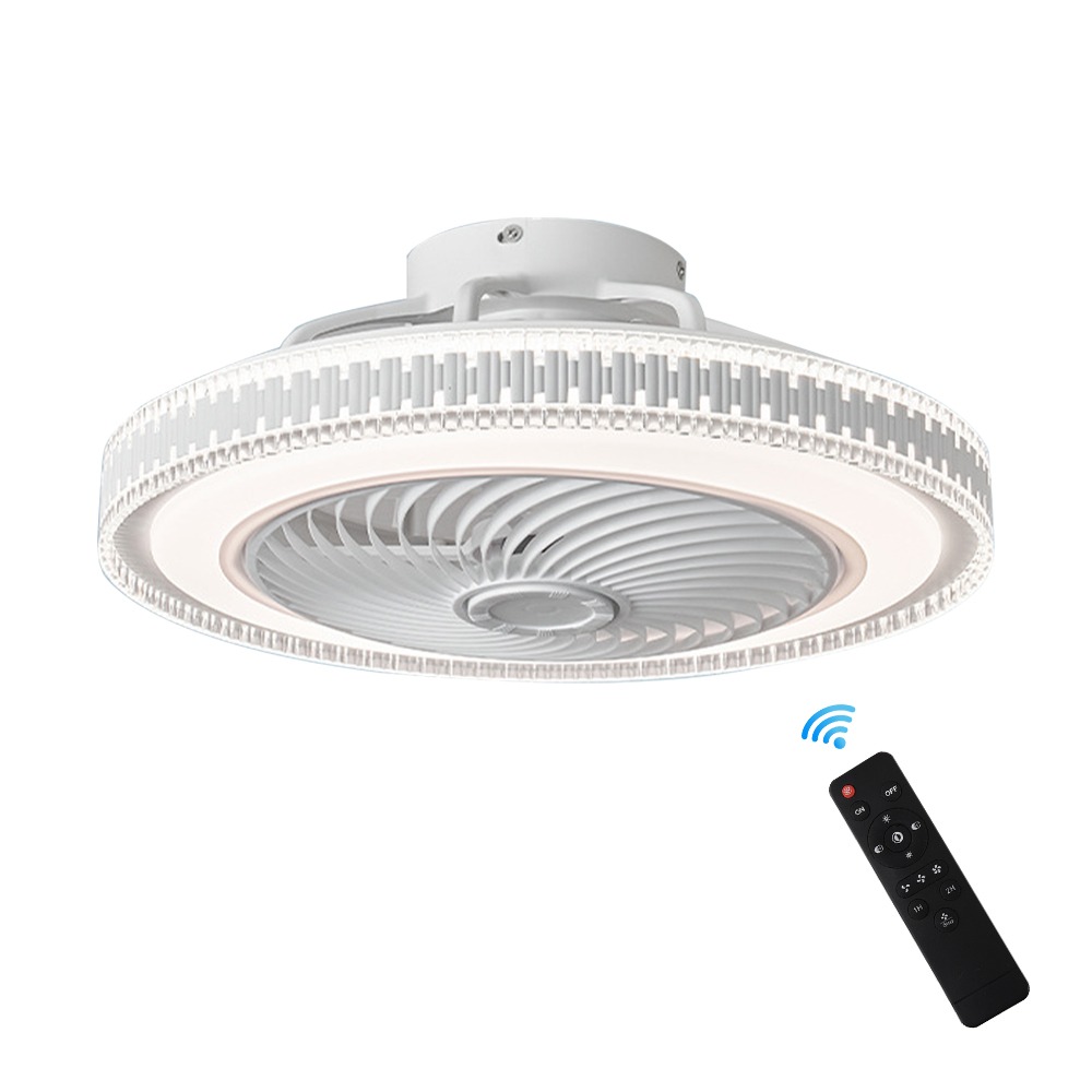 【XINGMU 興沐】臺灣現貨風扇燈 吸頂吊燈風扇  led臥室燈風扇 隱形吊扇燈 靜音電風扇 dc循環扇 壁掛風扇燈-細節圖2