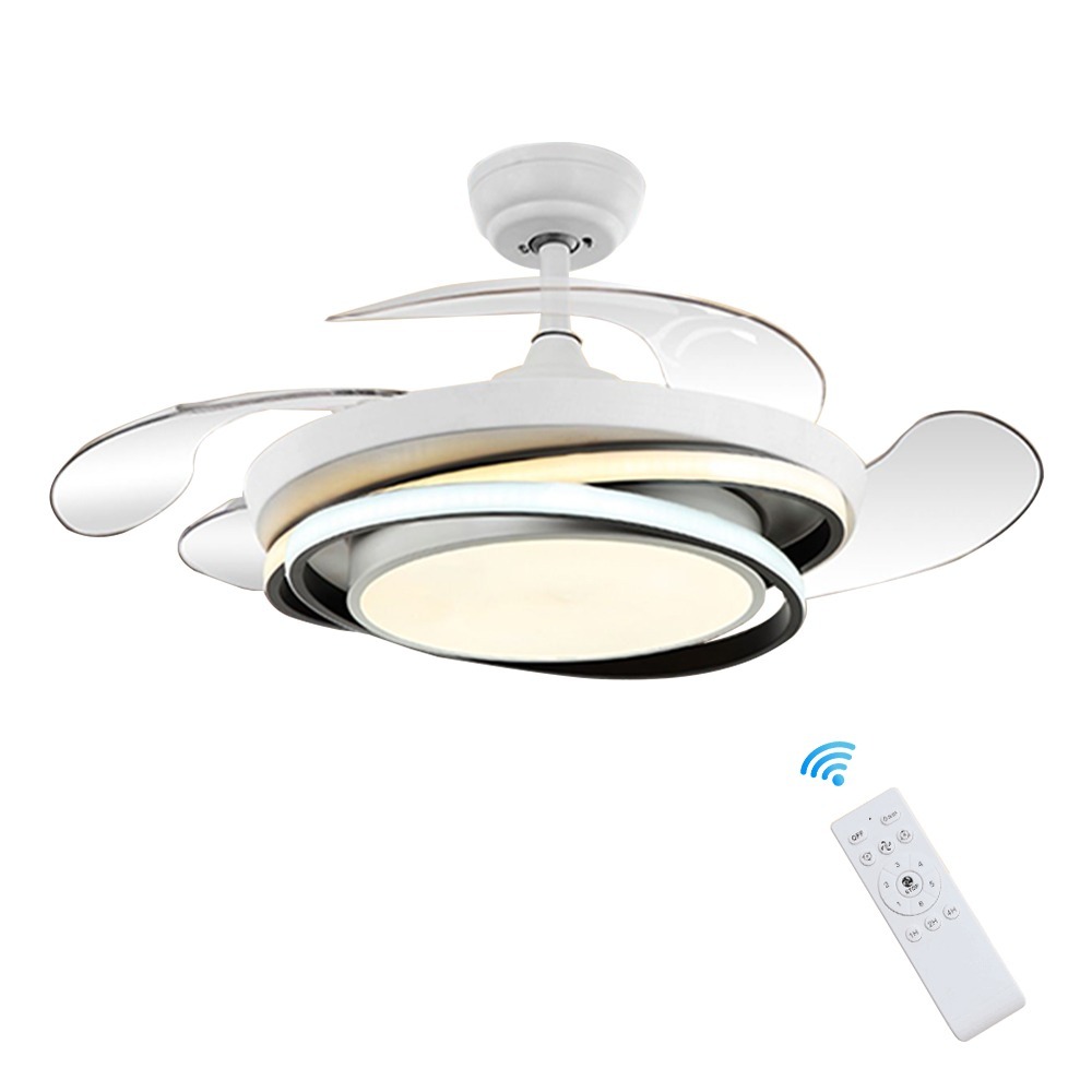 【XINGMU 興沐】吊扇燈 吸頂風扇燈 餐廳客廳吊燈吊扇 48吋42吋隱形led吸頂燈 靜音循環扇 變頻dc電扇燈-細節圖2