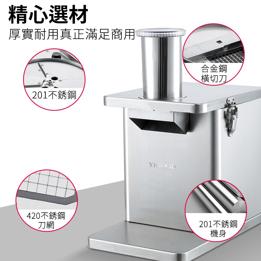 【興沐】切菜機 切丁機 切片機 切絲機 切菜器（20分鐘切百斤+配五個切丁刀網+切片網+切絲網）隔日到貨-細節圖7