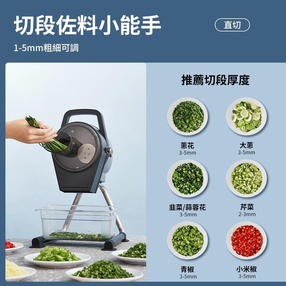 【東日家電】營業用多功能切蔥機 電動切菜機 切韭菜芹菜辣椒大蔥小蔥切蔥花機 廚房配料切料機 切片切丁機切斷機-細節圖4