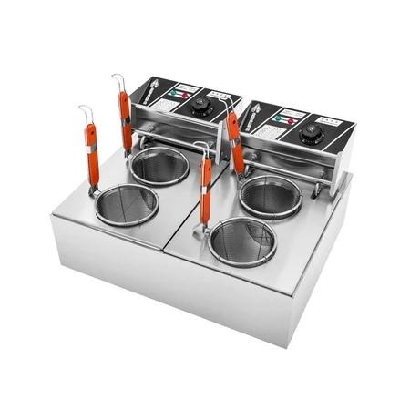 【東日家電】擺攤關東煮 110V商用煮麵機 關東煮機 2合1薯條油炸機 麻辣燙設備 煮麵爐 商用煮粉煮麵機 油炸鍋-細節圖2