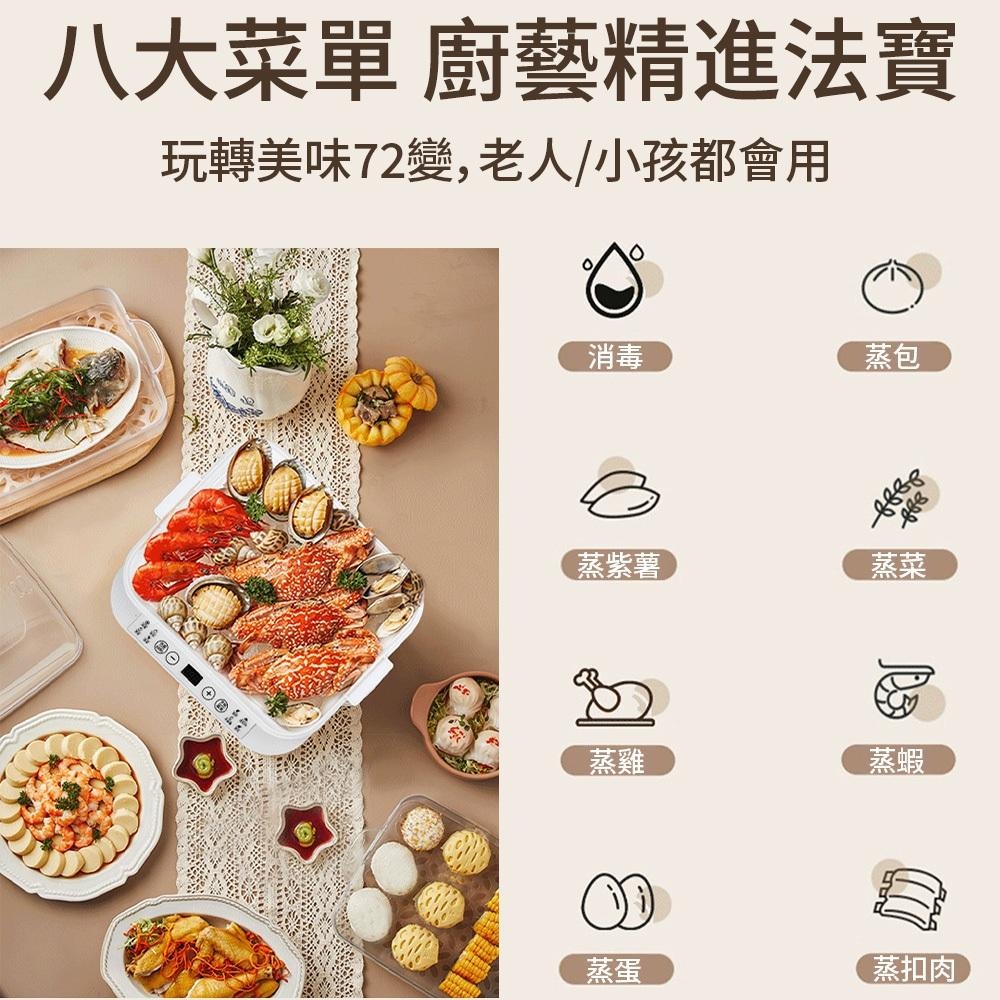 【東日家電】110V電蒸鍋 三層多功能蒸煮一體 暖餐暖菜保溫蒸爐 大容量全自動預約定時蒸鍋 保溫早餐機-細節圖7