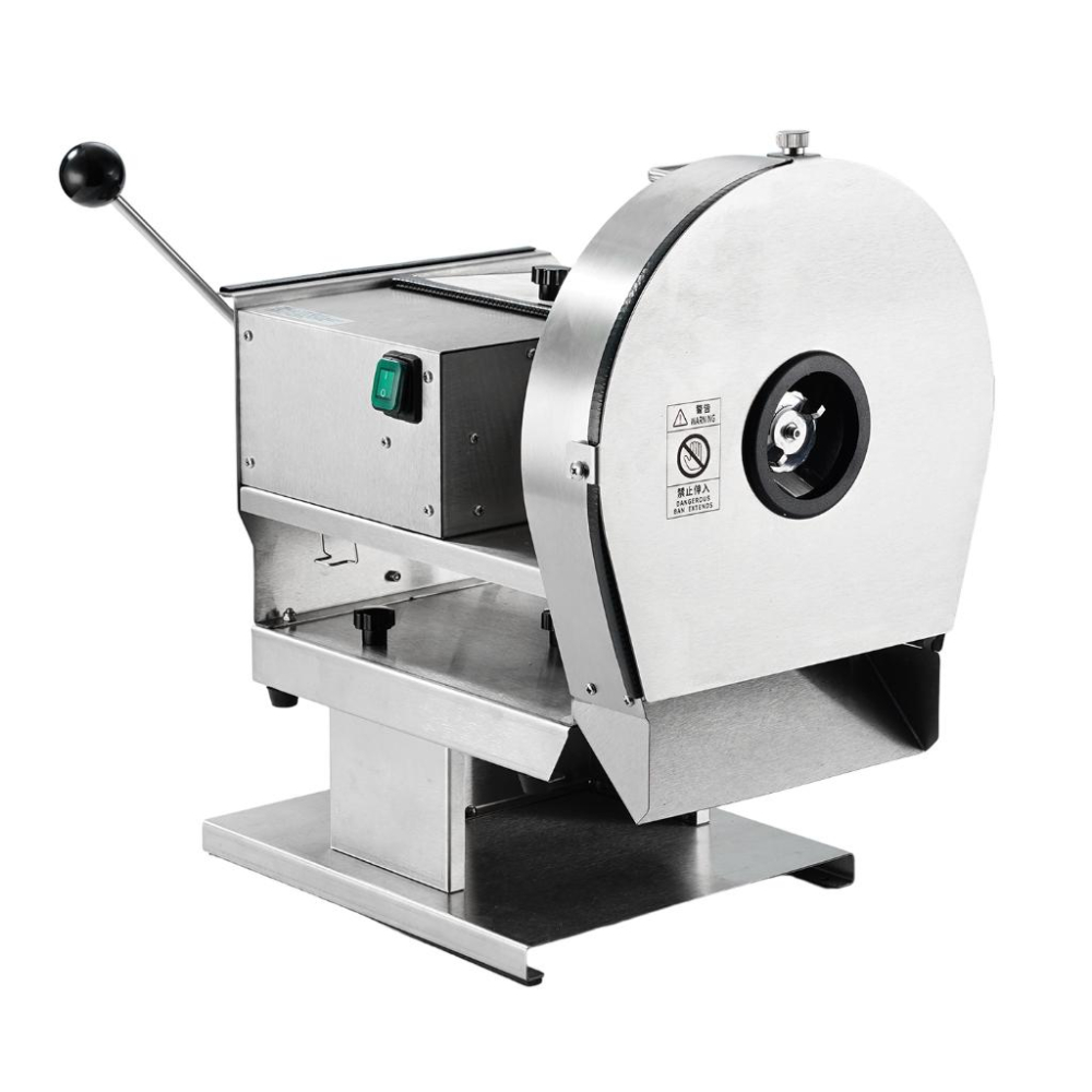 【東日家電】商用電動切肉機 切熟牛肉 年糕土豆切片機 蔬果熟肉切片機 不鏽鋼刀盤 110V刀距可調整-細節圖2