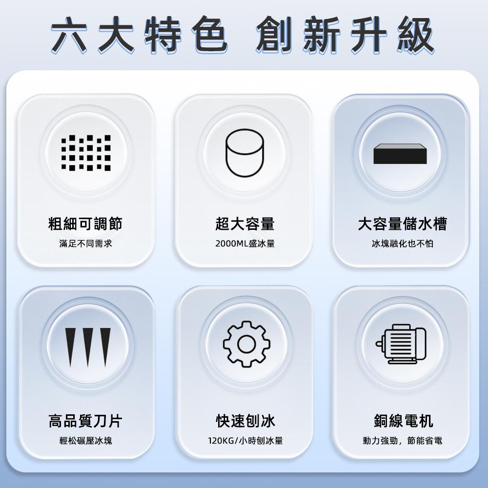 【東日家電】刨冰機 沙冰機 碎冰機 冰磚機 綿綿冰機 可調粗細商用110V刨冰機-細節圖3