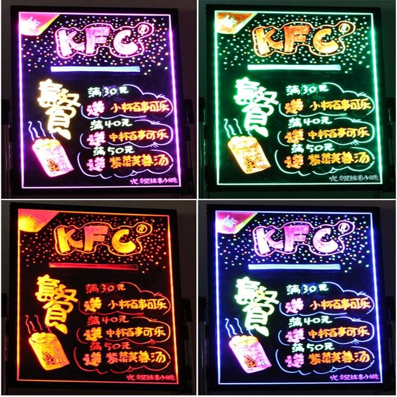 【東日家電】現貨一日達 LED熒光板 50x70寫字板 光板 發光板 黑板 手寫板 廣告板 廣告牌 書寫板 LED寫字板-細節圖4