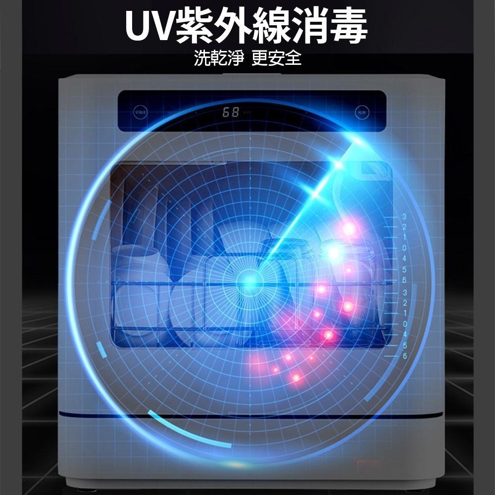 【東日家電】智慧洗碗機 桌上型洗碗機 110V可嵌入式洗碗機 高溫烘幹消毒機 全自動洗碗機 現貨-細節圖3
