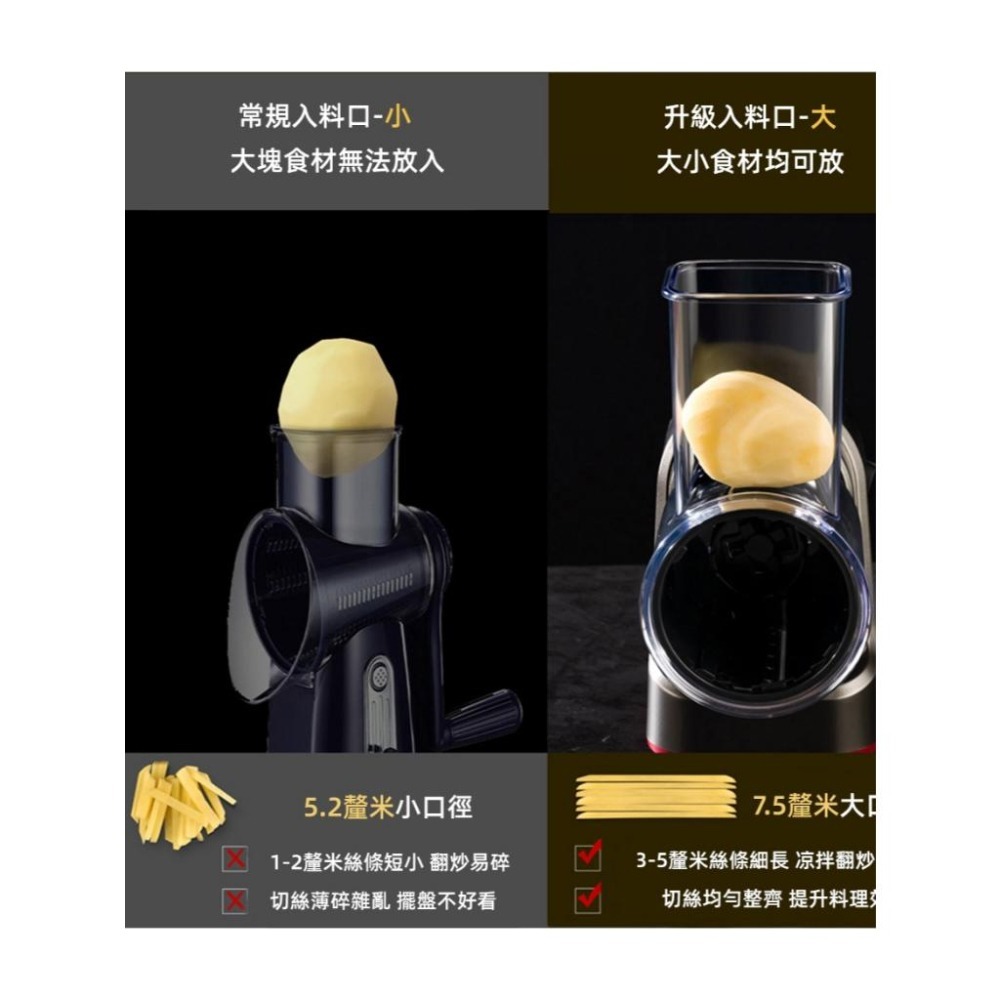 【東日家電】電動切菜機 切絲切片機 廚房切菜器切大蔥機加大口徑切菜機 110V商用切絲機 家用切絲 多功能切菜神器切菜機-細節圖6