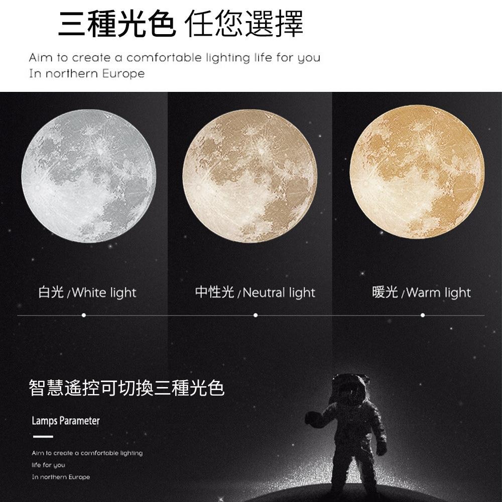 【XINGMU 興沐】led月球房吸頂燈 現代簡約臥室燈書房燈客廳燈陽台燈走廊燈過道燈 110v圓形吸頂燈-細節圖3